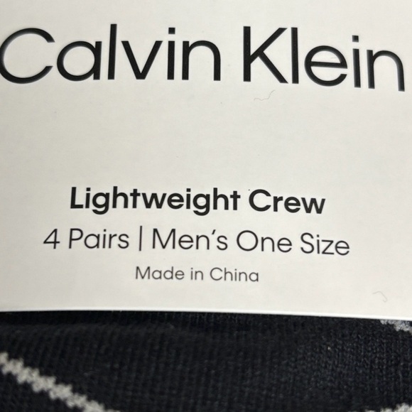 New Calvin Klein Socks 4 Pairs Men’s Lightweight Crew Pattern Casual Preppy Sock - Picture 7 of 13